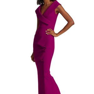 Chiara Boni La Petite Robe Cocoon Collar Trumpet Gown